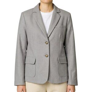 Women's Light Grey Soft Two Pocket Blazer with Gold Buttons Size M